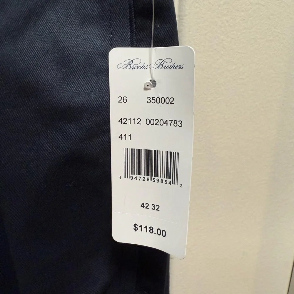 Brooks Brothers Men's Navy Dress Pants - Lightweight Regular Cut